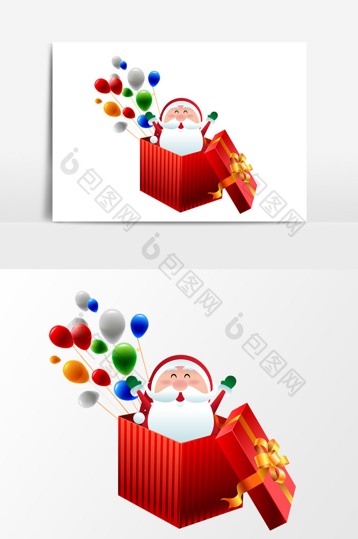 圣诞老人礼盒设计元素