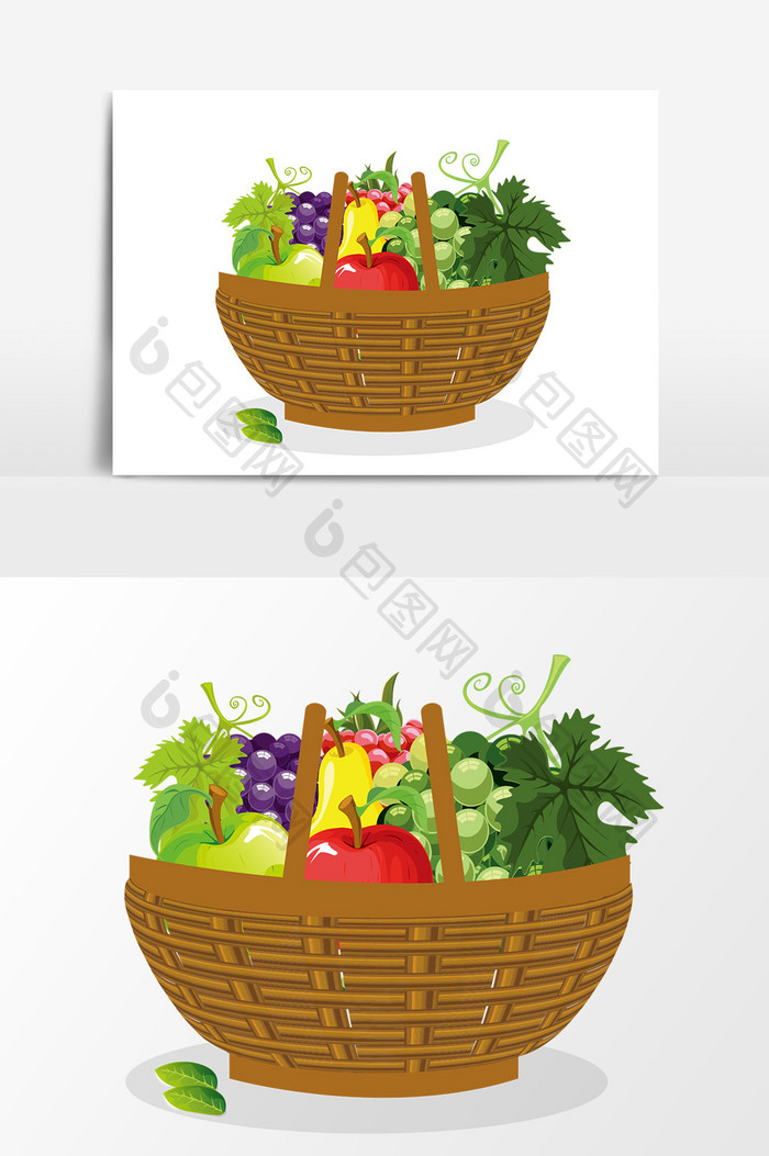 卡通蔬菜水果元素设计