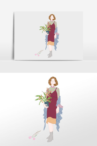 花瓶插画