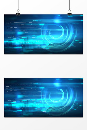科技技术蓝色炫光信息背景图