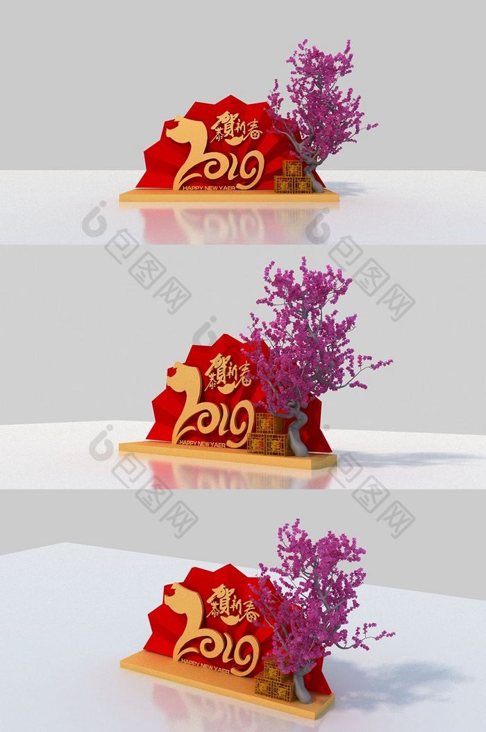 2019新年装饰美陈3D模型