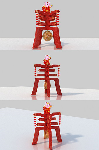 春节装饰美陈3D模型图片