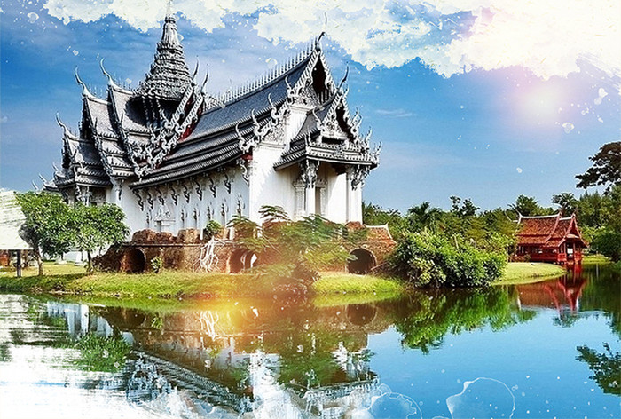 简洁风格的泰国旅游海报