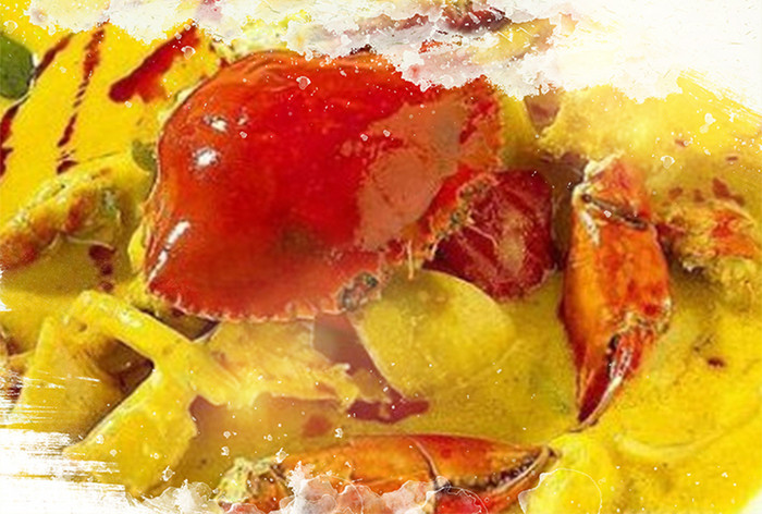 越南风味咖喱蟹食品海报
