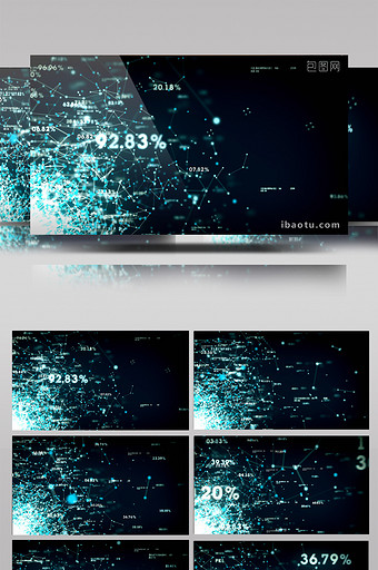 点线数字网络动态背景LED背景图片