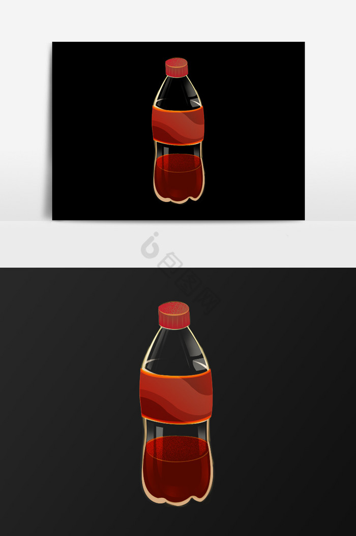 可乐瓶子插画图片