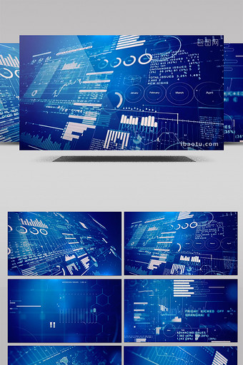 蓝色企业宣传的科技互联网合成背景元素素材图片