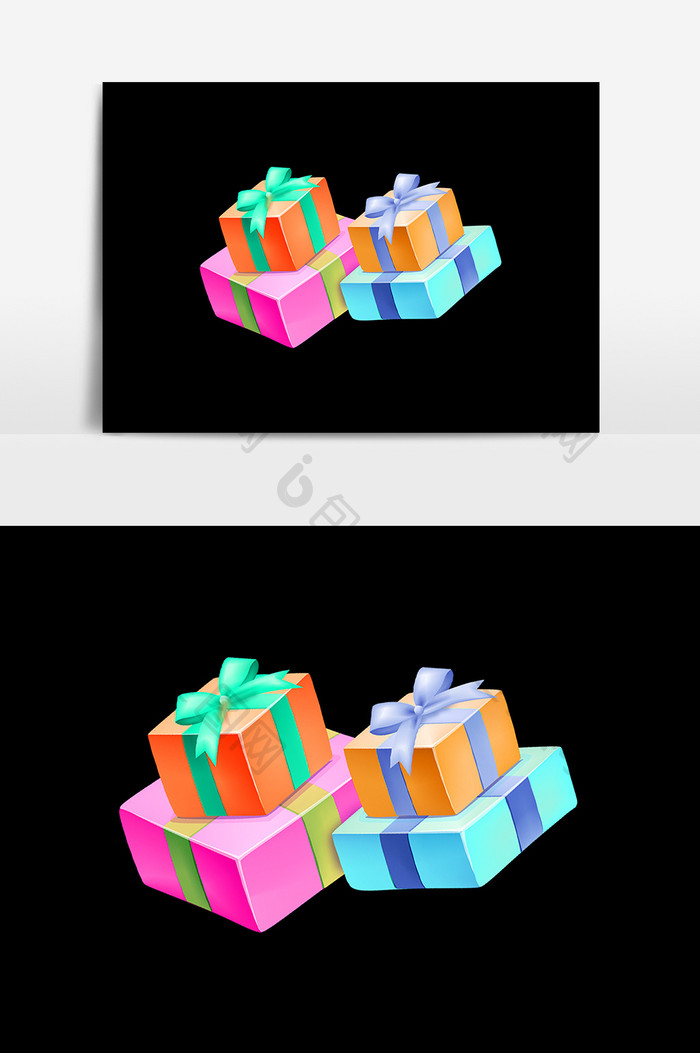 卡通节日礼物设计元素