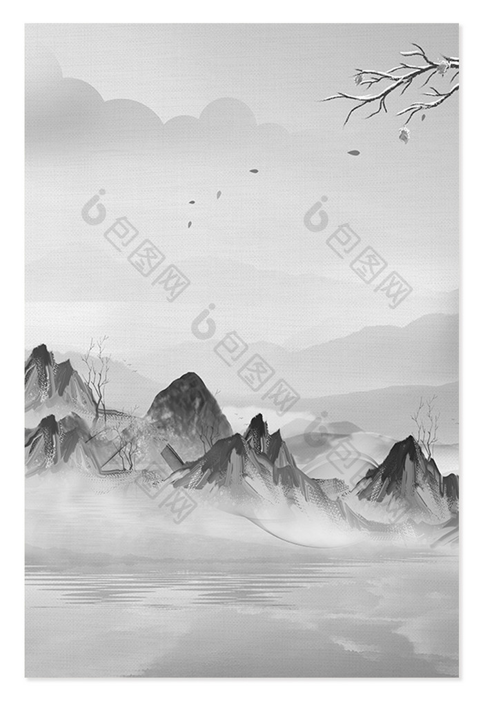 中国风山峰背景设计