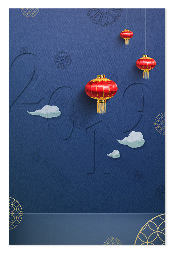 中国风新年海报背景