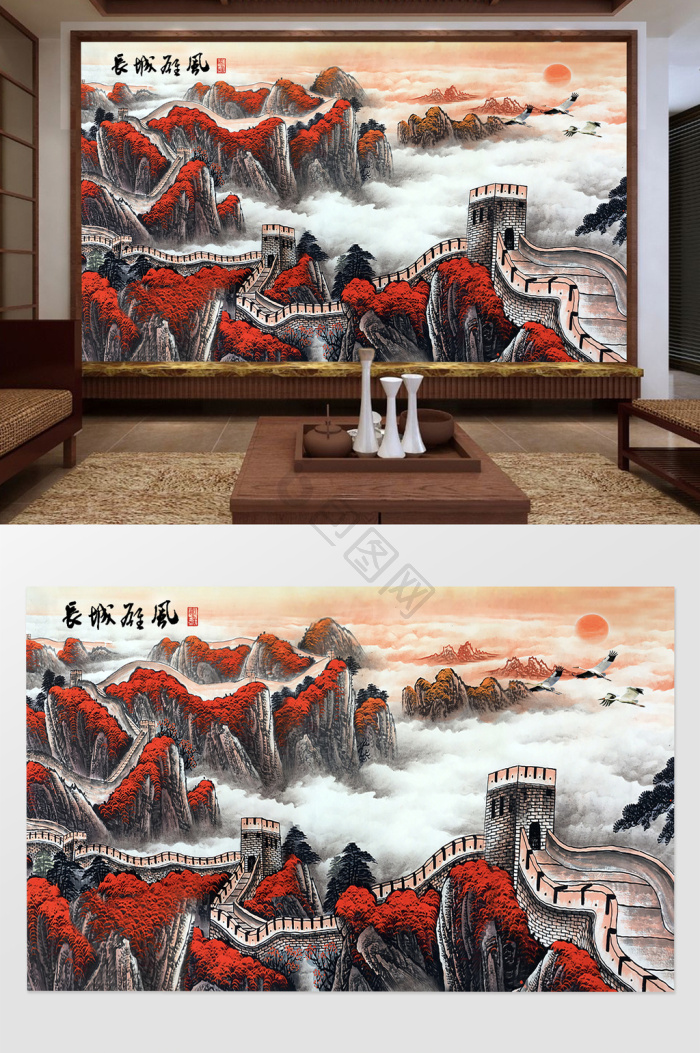 风景背景墙-风景背景墙图片素材-包图网