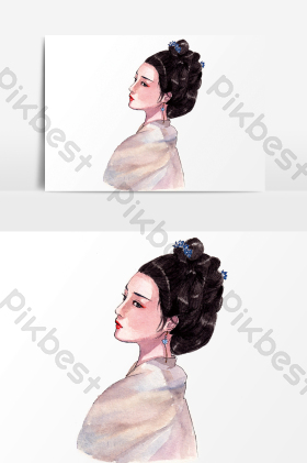 女人插画穿白衣的男人插画卡通白衣小天使人物图标矢量ui素材ico西安
