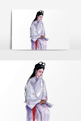 女人插画穿白衣的男人插画卡通白衣小天使人物图标矢量ui素材ico西安