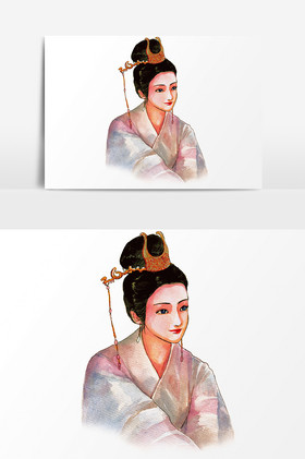 莲叶白衣美人白衣女人插画穿白衣的男人插画卡通白衣小天使人物图标