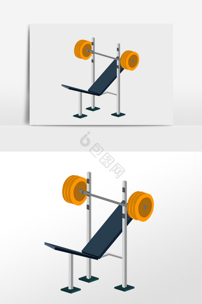 健身器材举重床图片