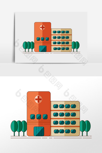 手绘医疗医院素材图片