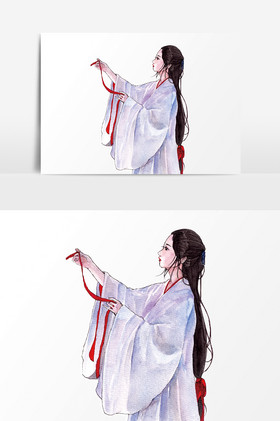 女人插画穿白衣的男人插画卡通白衣小天使人物图标矢量ui素材ico西安