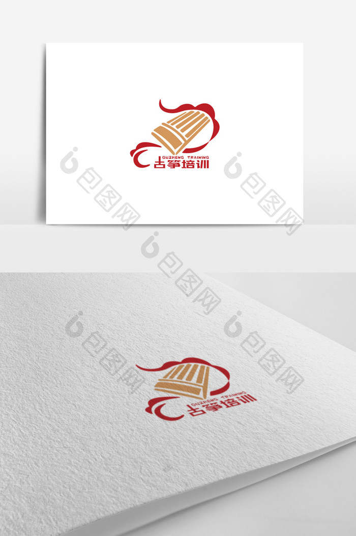 个性大气古筝培训标志logo设计