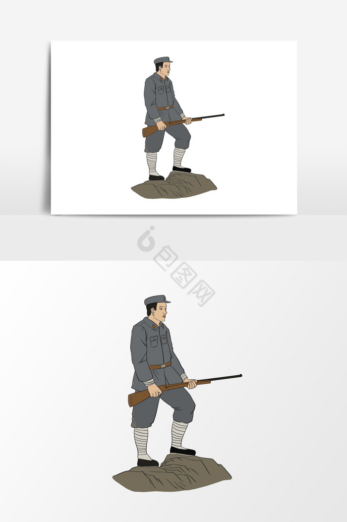 中国抗日战士形象图片