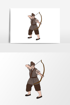 中国古代战争弓箭手形象