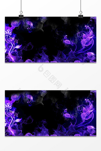 时尚紫色花朵背景设计图片