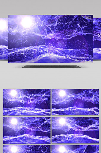 紫色色调粒子炫酷震撼企业宣传大气背景素材图片