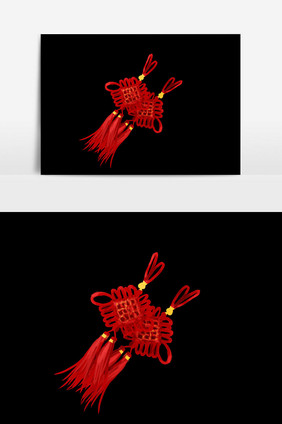 手绘中国结元素素材