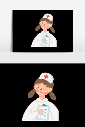 医院医生护士插画
