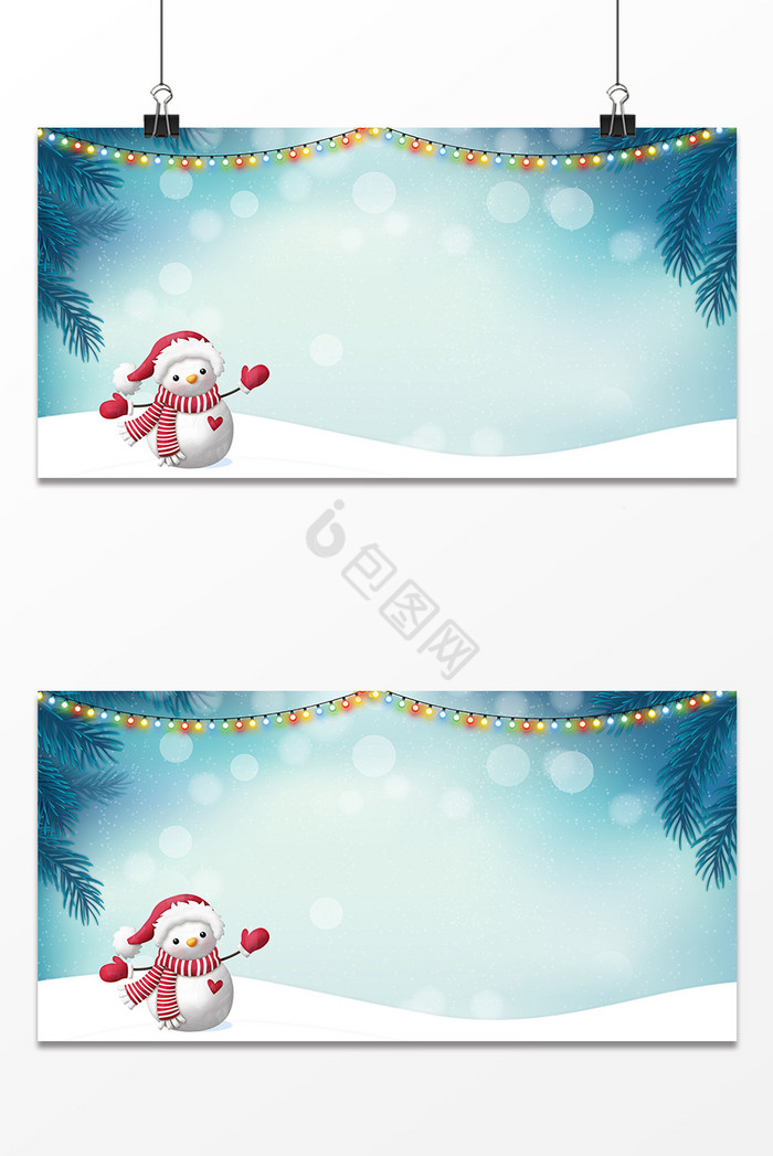 圣诞雪人装饰彩灯图片