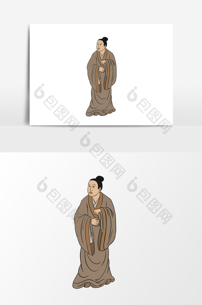 中国古代人物男子形象元素