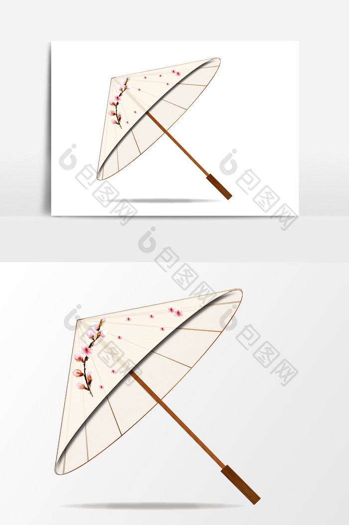 中国风古风雨伞设计元素