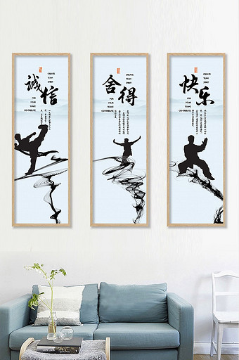 中国风水墨励志文化企业挂画装饰画图片