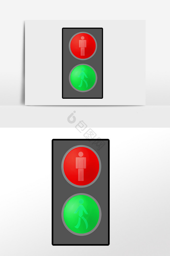 人行道红绿灯图片