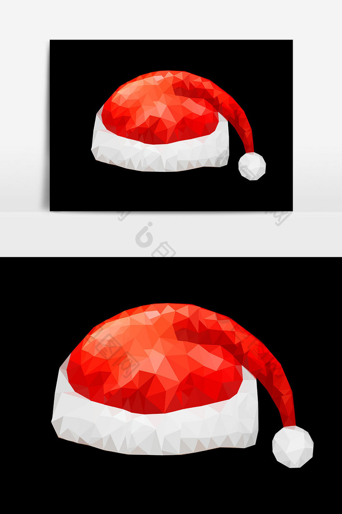 手绘圣诞帽元素设计