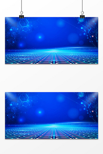 蓝色商务梦幻星光背景图片下载