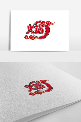 红色中国风餐饮标志logo设计