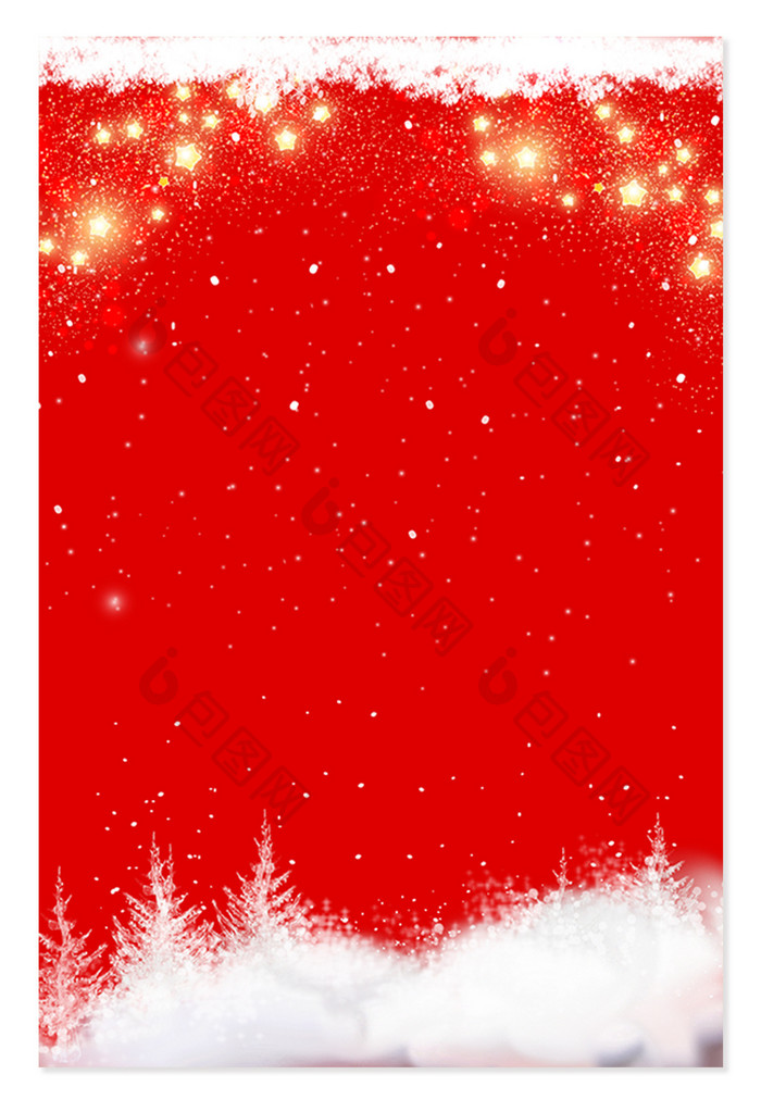 红色星光圣诞节背景设计