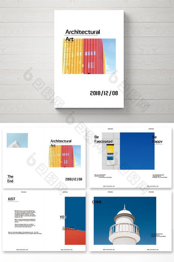 极简风格建筑艺术大气英文画册图片