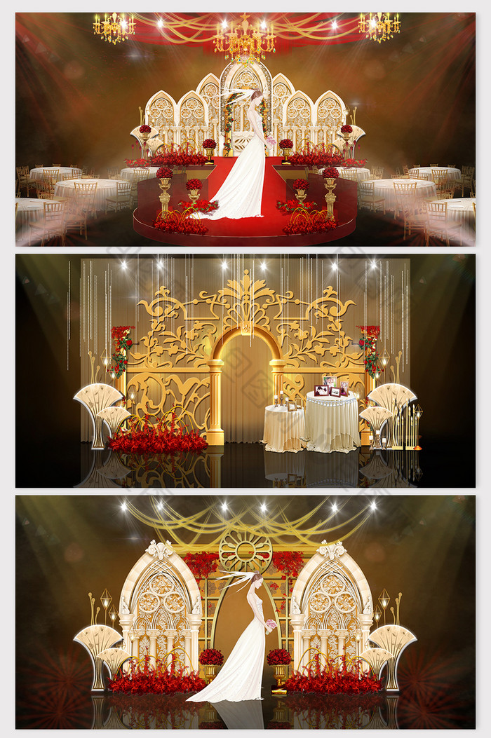 欧式宫建筑婚礼效果图图片图片