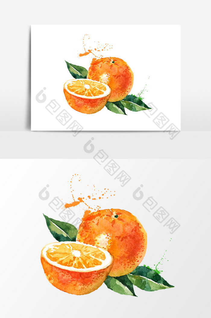 手绘卡通橙子设计元素
