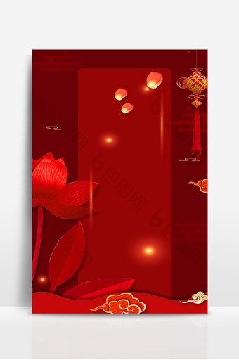 中国风红色节日背景设计图片