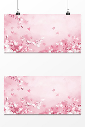 粉色花朵清新背景设计