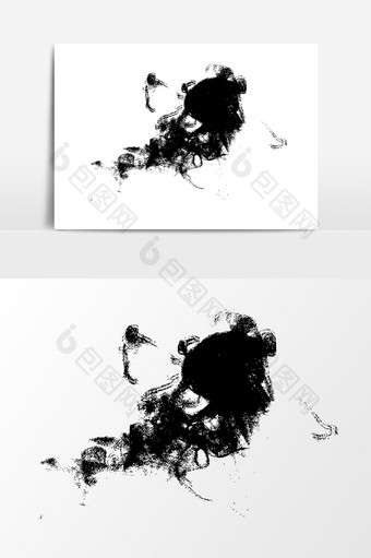 中国风水墨黑色设计元素图片