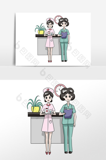 卡通医疗护士素材图片
