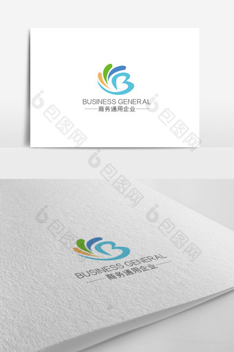 大气时尚B字母商务通用logo设计模板图片