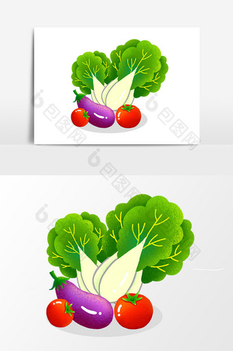卡通蔬菜食材元素图片