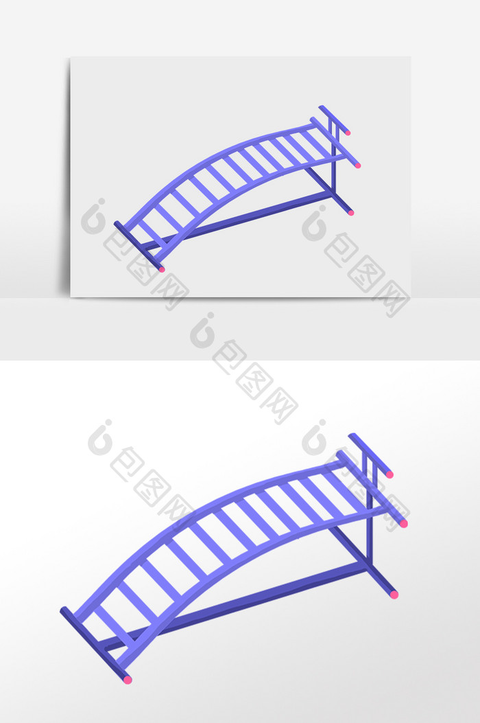 手绘健身器材腹肌板素材
