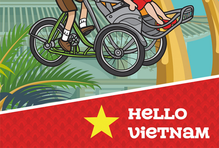 越南快乐旅游海报
