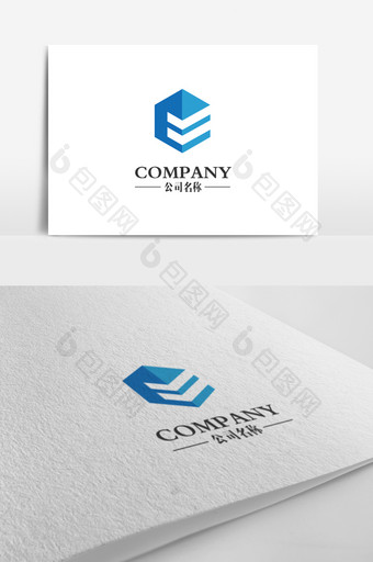 蓝色大气企业logo图片