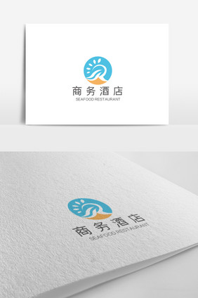 大气时尚简洁R字母商务酒店logo设计模